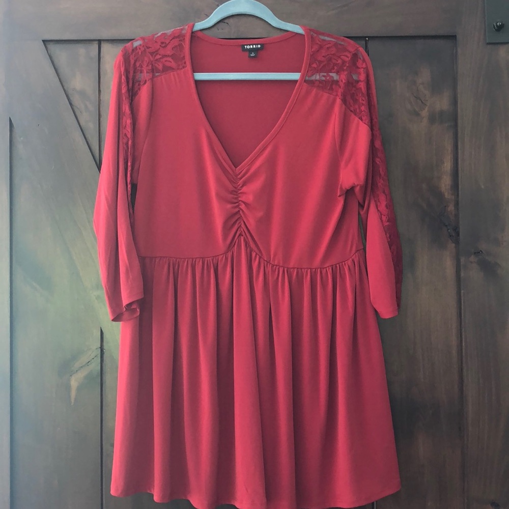 Burgundy plus size lace